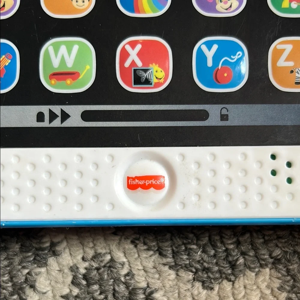 Fisher-Price Blue and White Learning Tablet with Interactive Features